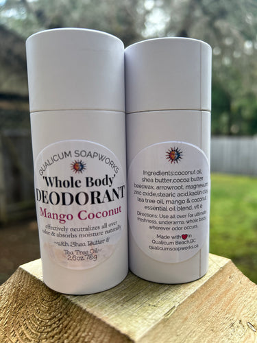 Natural Whole Body Deodorant  Mango Coconut