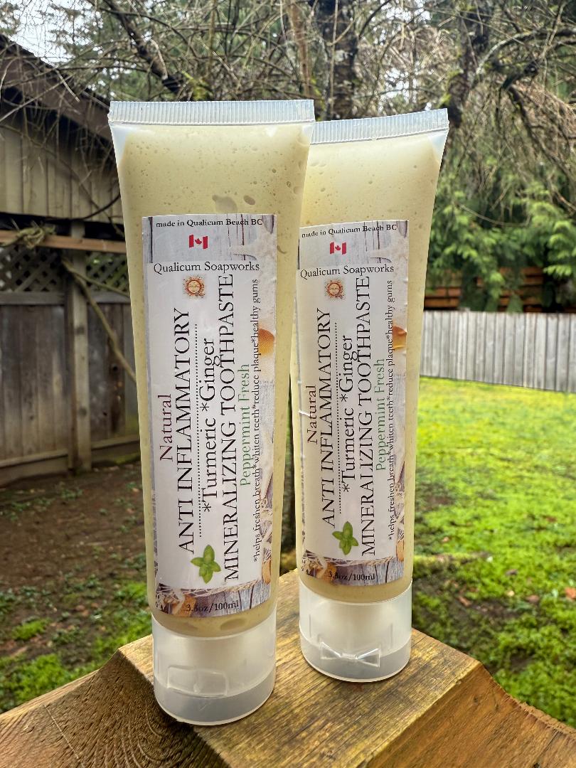 Natural Turmeric Ginger Anti Inflammatory Mineralizing Toothpaste