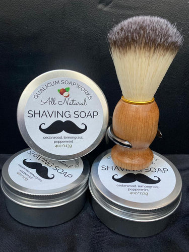 All Natural Shaving Soap Set with Shaving Brush